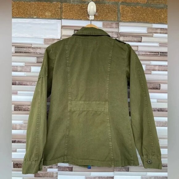JENS PIRATE BOOTY X FREE PEOPLE Military Green Utility Jacket medium - Picture 8 of 9